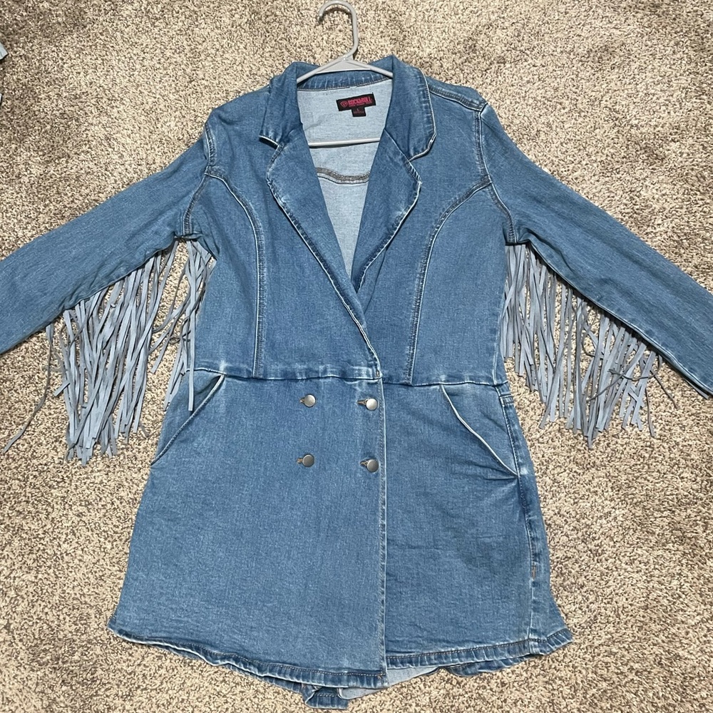 Rock & Roll Denim Blazer Romper